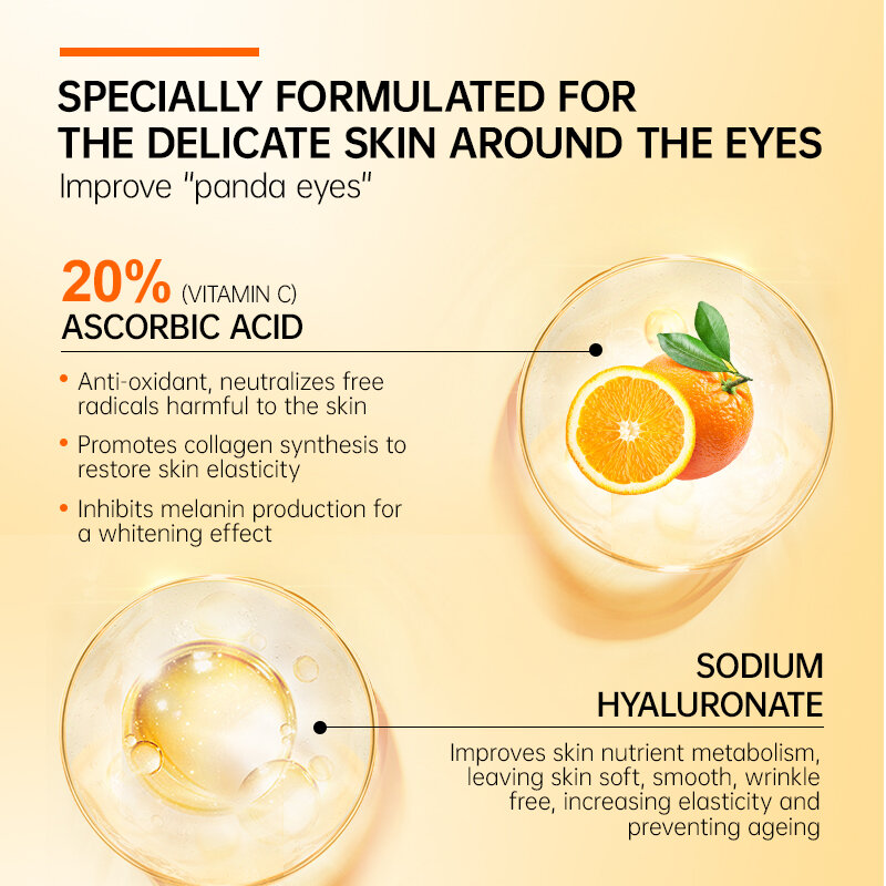 Anti Dark Circle Eye Cream Eye Bags VC Whitening Lightening Cream Wrinkle Removal Serum Eyes Firming Skin Care Beauty JoyPretty