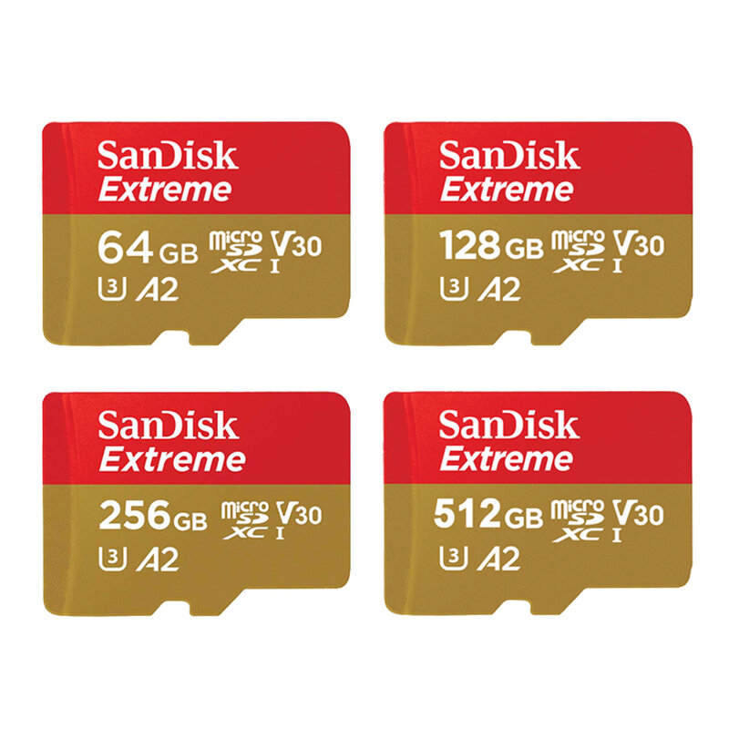 Kartu Memori SanDisk U3 128GB 64GB SDXC Kartu SD Mikro 32GB SDHC V30 U3 C10 Verifikasi Resmi Microsd untuk Ponsel Pintar/Tablet