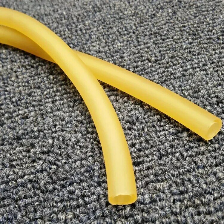 Mangueras de goma de látex natural, tubo Médico Quirúrgico elástico Beige, bandas de goma, Catapulta de tirachinas amarilla, 1/10/30M, 1,6 ~ 9mm