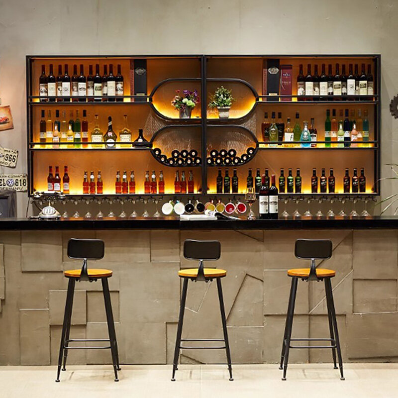 Armadi da Bar per Whisky industriali espositori moderni unici mobili per Vino da Club scaffale a parete Botellero Vino mobili da cucina