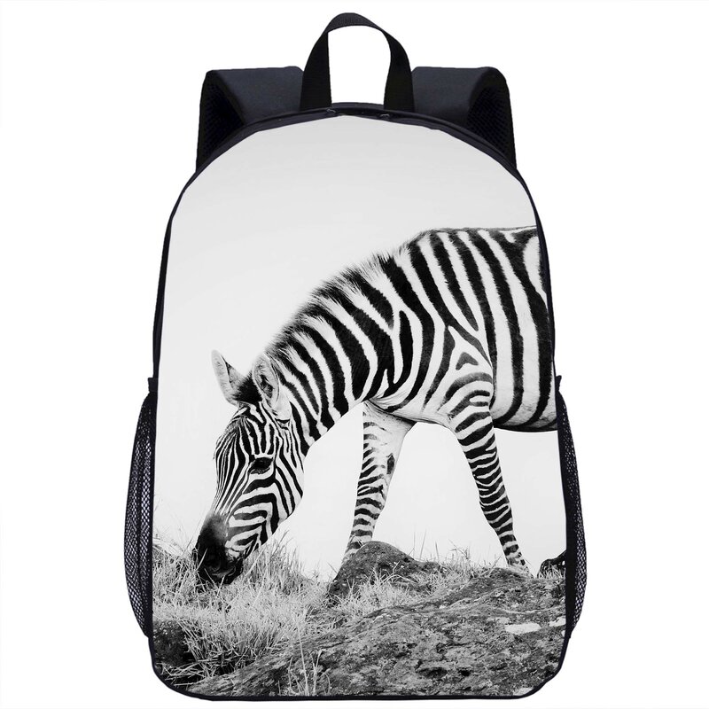 Wildlife Zebra Backpack Children School Bag Kids Cool Animal 3D Print Travel Rucksacks Laptop Bag Boys Girls Casual Backpacks