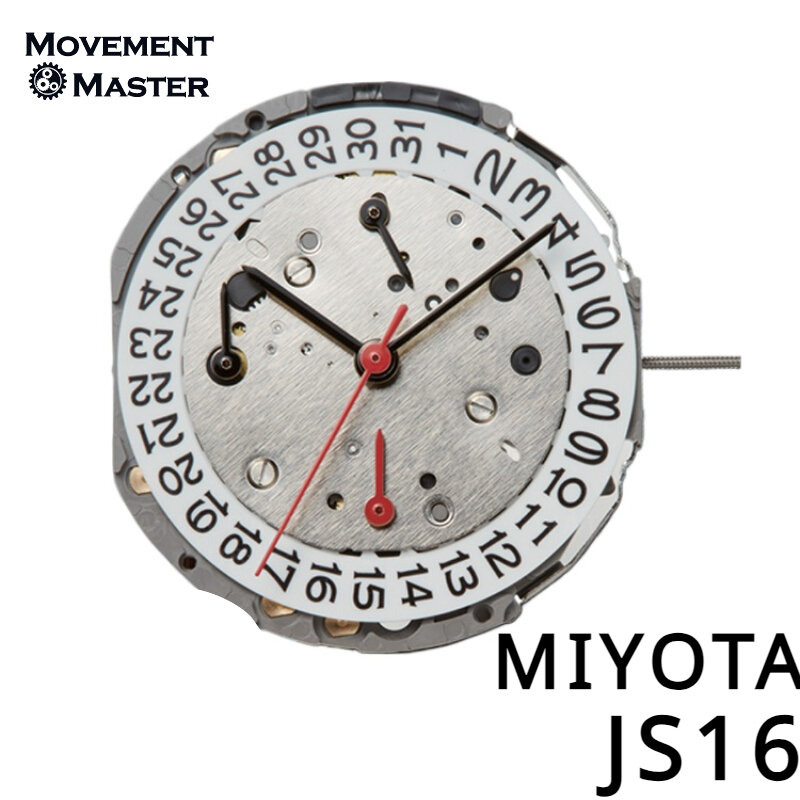 Miyota js16ムーブメント3点カレンダー時計、日本の新しい時計アクセサリー