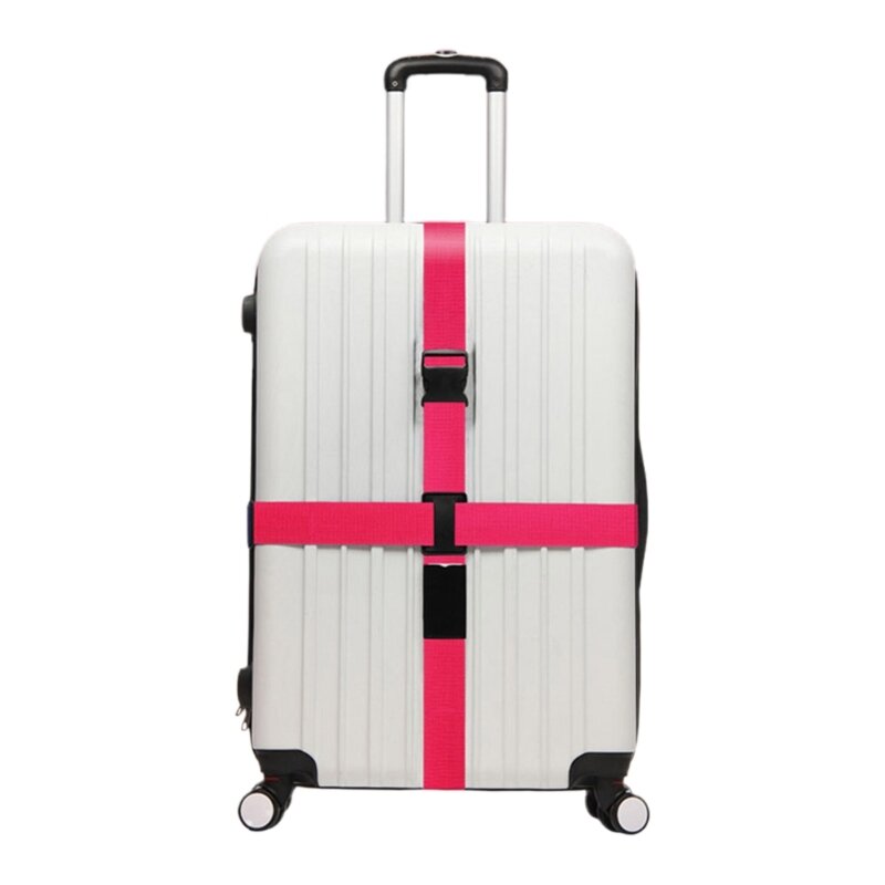 Alça de bagagem com fivela de liberação rápida mala cintos alça de embalagem ajustável Essentials de viagem-acessórios para