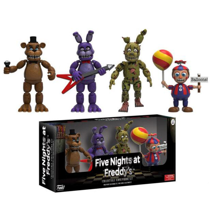 FNAF-Figurines d'action Freddy Bonnie Fcedar Chica Fazbear en PVC, collection de poupées Fredbear Nightmare Balloon Boy, 15cm