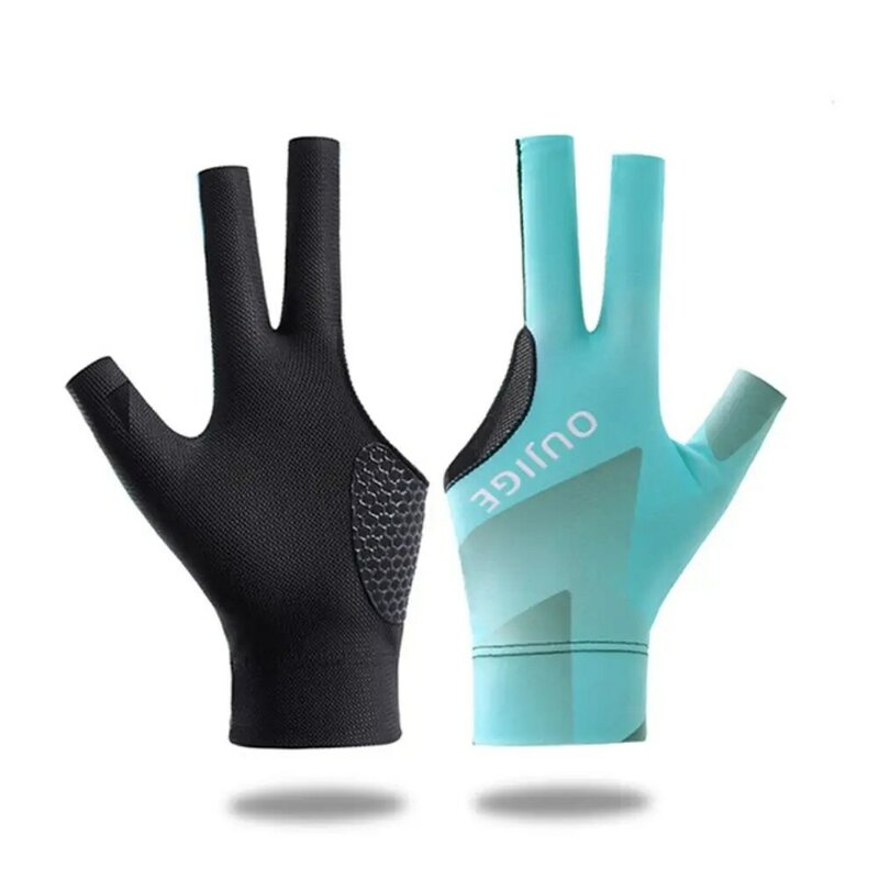Left Right Hand Snooker Glove New Elastic Anti-slip Billiard Glove Three Fingers Breathable Training Glove Fitness Accessories