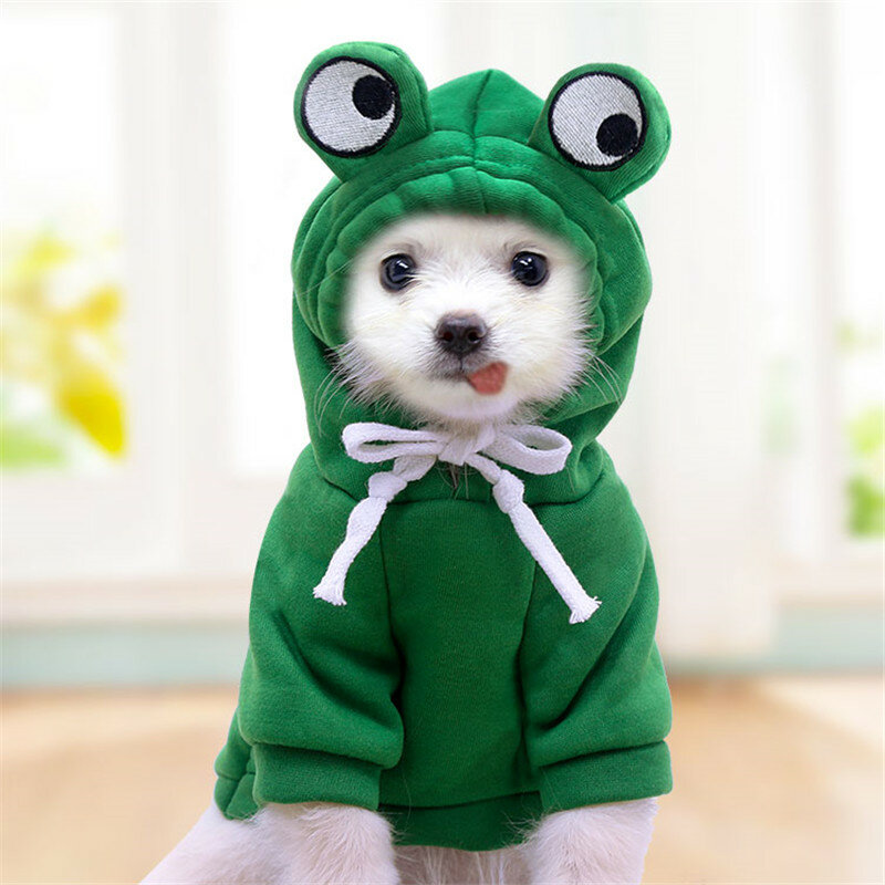 Dog Winter Warm Clothes Cute Plush Coat Hoodies Pet Costume Jacket for Puppy Cat French Bulldog Chihuahua Dog Christmas Clothing