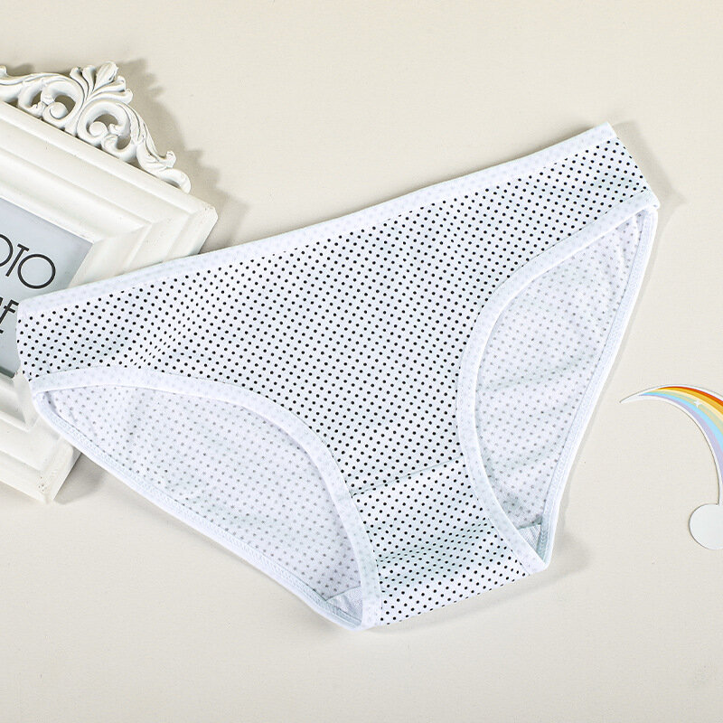 2023 New Women's Underwear Polka-dot Solid Color Women's Panties Japanese breathable comfortable Panties Lingerie for Ladies