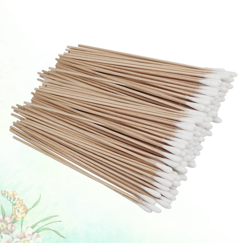 Pet Dog Cleaning Swabs Single Head Cotton Swab Wooden Disposable Cotton Cwabspet Cat Dog Cleaning Tool (400pcs/)