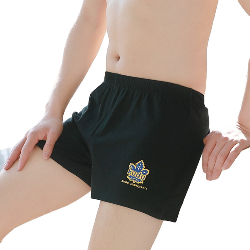 Boxers masculinos de algodão respirável macio, roupa interior clássica do sono, cuecas masculinas, shorts, cuecas, bottoms, roupas