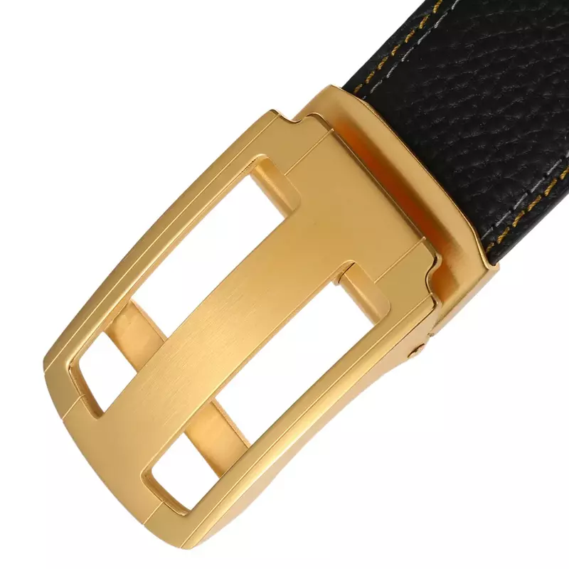 Cinturón de acero inoxidable para hombre y mujer, Correa informal de alta calidad con hebilla automática, marca de diseñador de lujo, 2024