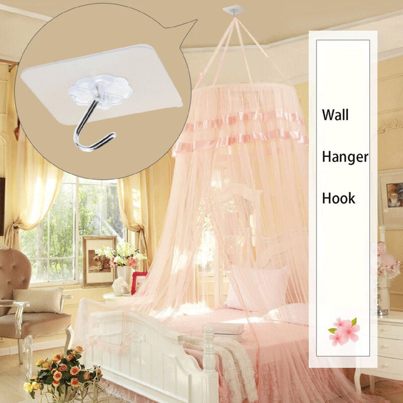 Transparente Strong Sticky Wall Hanging, Nail-Free Hook, Cozinha, Banheiro, Ventosas transparentes, Suporte de parede de armazenamento, 1 Pc