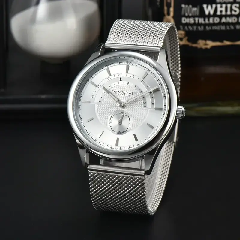 Zegarki typu Raymond Weil dla męskiego sportowego zegarka z datą luksusowa tarcza zegarek biznesowy kwarcowy męskie zegary AAA