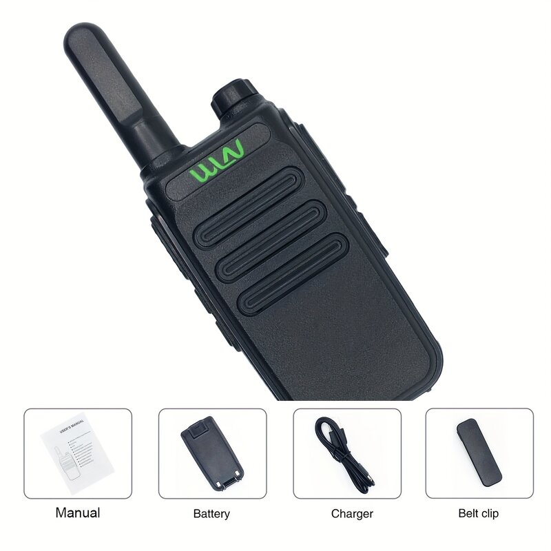 Mini Walkie Talkie pequeño de piezas, intercomunicador de carga USB de 2W, Material ABS, para comunicación de larga distancia, 1/2 KD-C30