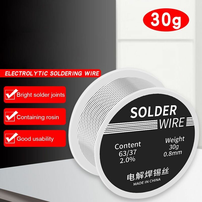 30g 0.8mm Accessories High Purity Low-melting Soldering Wire Roll Rosin Corel Solder Lighter Solder Wire Welding Wire