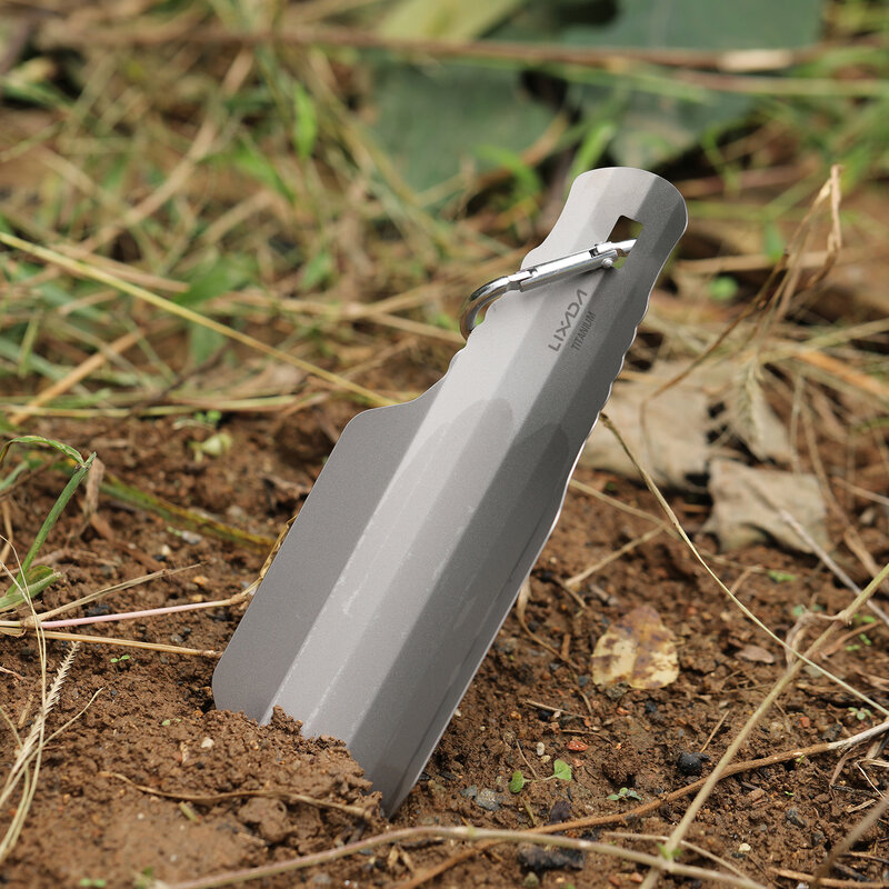 Titanium Camping Shovels Outdoor Compact Poop Shovel Trowel Ultralight Backpacking Multi Tool For Hiking Camping And Survival