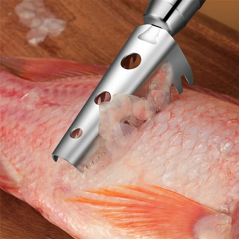 Acessórios de cozinha stainles escamas de peixe raspagem raladores rápido remover peixe limpeza descascador raspador peixe osso pinças ferramenta gadge