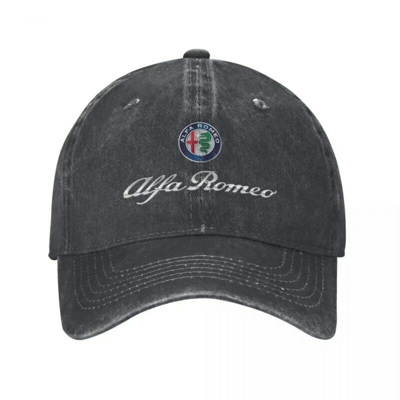 Y 2K Alfa - Romeo Auto Baseball Caps Casual Distressed Denim Snapback Hoed Unisex Stijl Outdoor Hardlopen Golf Cadeau Hoeden Pet