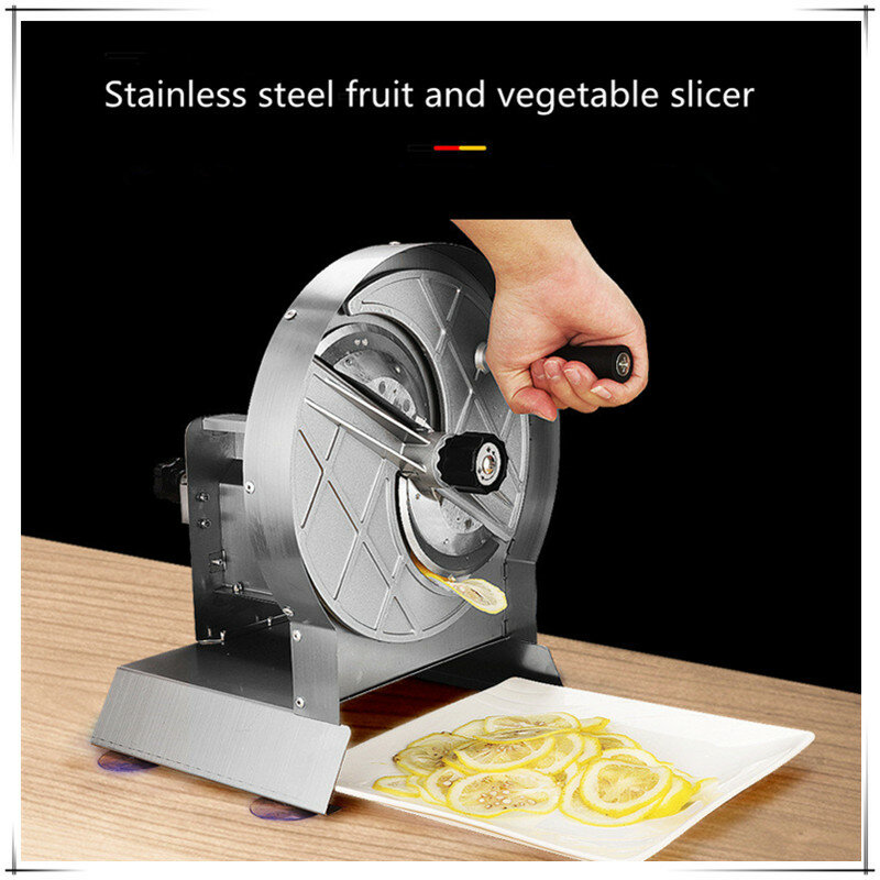 Máquina Ultra-fina elétrica manual da microplaqueta da batata, máquina de corte automática do fruto, cortador do limão, cortador comercial