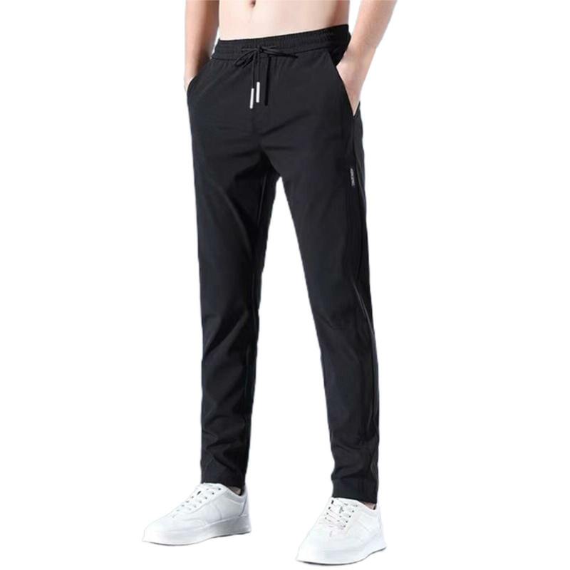 Calças largas com elástico na cintura masculina, calçados esportivos casuais, jogger esportivo, adequado para adolescentes, estilo coreano