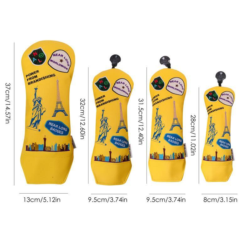Head Covers For Golf Clubs Waterproof Golf Hybrid Headcover Protective Club Covers Embroidered Wood Hybrid Head Cover Golf