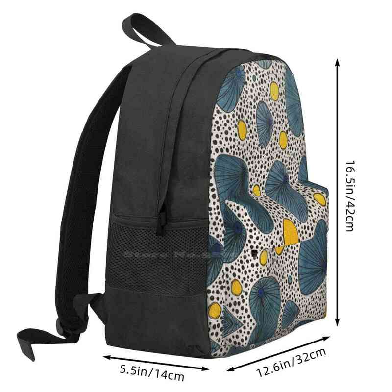 Thousand Dots Backpacks For School Teenagers Girls Travel Bags Lela64 Dots Yellow Nuance Teal