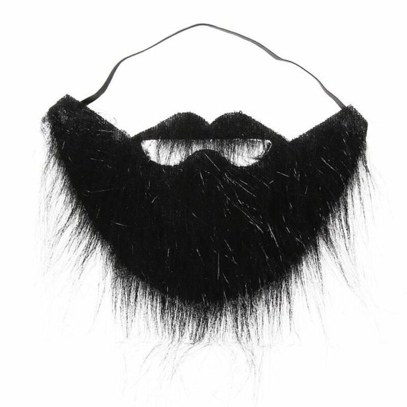 Barbas largas de pelusa para disfraz de Papá Noel, barba falsa, cejas, bigote, suministros para fiesta de Navidad, 1 ud.