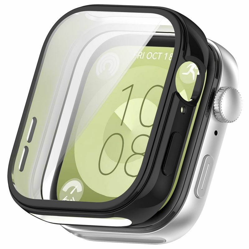 Étui de placage pour Huawei Watch Fit 3, bracelet de montre, pare-chocs complet, housse de protection en TPU, accessoires Fit3, protecteur d'écran