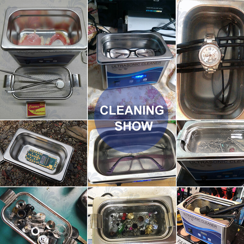 Limpiador ultrasónico Digital para el hogar, dispositivo de limpieza de 800ml, 60W, baño de acero inoxidable, 110V, 220V, para relojes y joyas