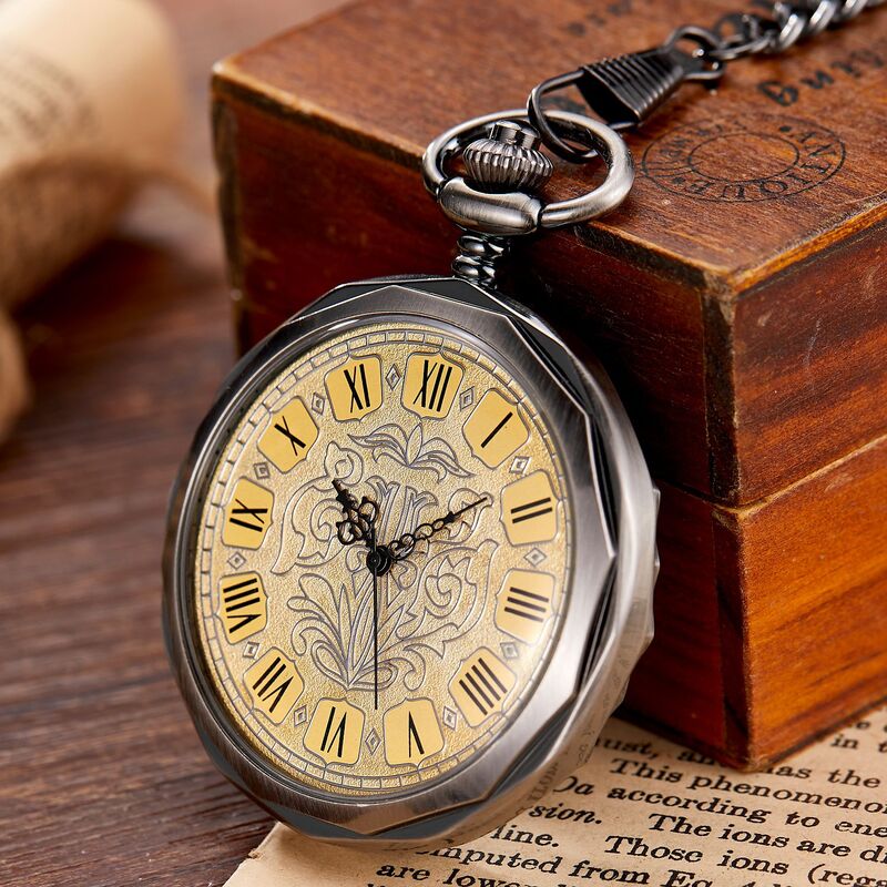 Antique Silver London กระเป๋าและนาฬิกา Fob มือลม Skeleton ผู้ชายผู้หญิงนาฬิกาพ็อกเก็ตจี้สร้อยคอสร้อยคอ
