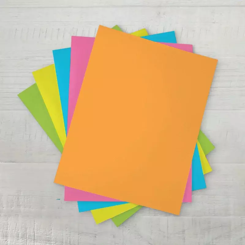 Kopierpapier für Stift ausrüstung, sortiertes Neon, 8,5x11, 24 lb, Blatt