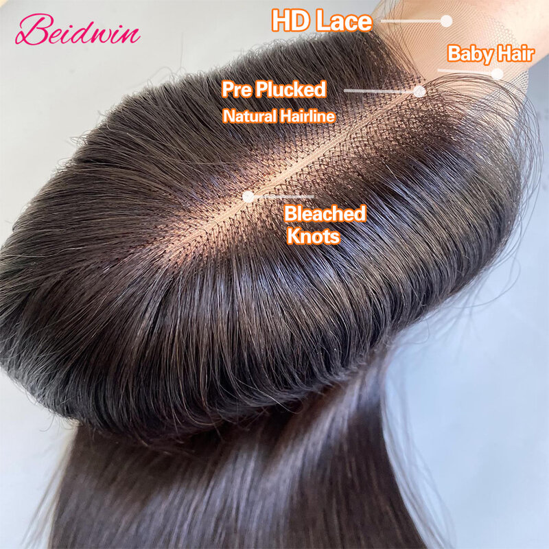Peluca de cabello humano ondulado para mujer, postizo de encaje Frontal 13x4 Hd, pelo brasileño predespuntado