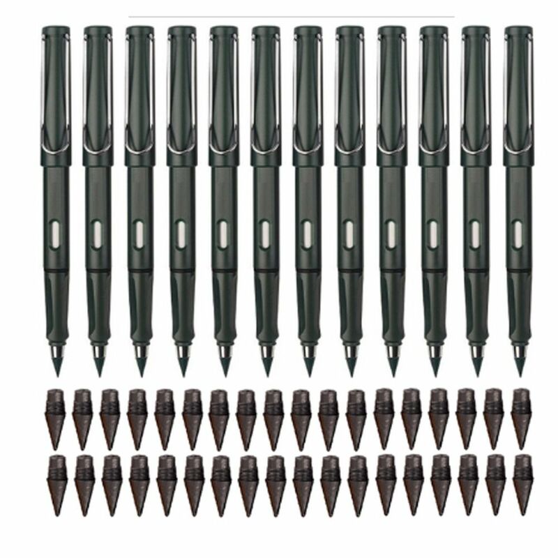 قلم كتابة غير محدود ، خالي من الحبر ، ملون ، رأس قلم رصاص يدوم طويلاً ، تصميم مريح ، قلم رصاص دائم ، 12: