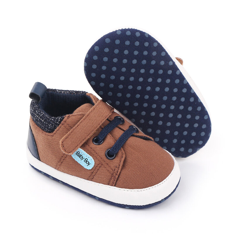 Brand Infant Crib Shoes for Baby Items Boy First Steps Trainers Newborn Stuff Toddler Soft Sole Canvas Sneakers Christening Gift