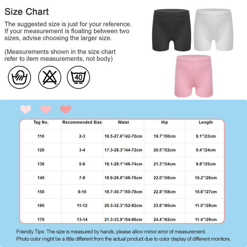 3Pcs/Set Summer Kids Girls Shorts Solid Color Elastic High Waist Ribbed Short Pants Underwear Nightwear Casual Clothes Homewear