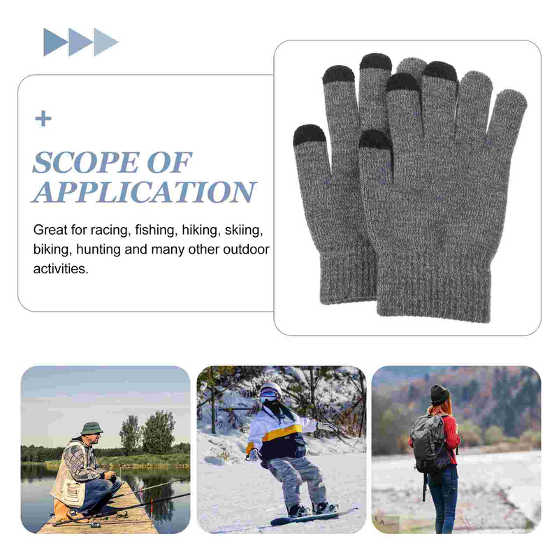男性用のニットジムグローブ、寒い天候のフィットネスランニング用の暖かい手袋、秋と冬