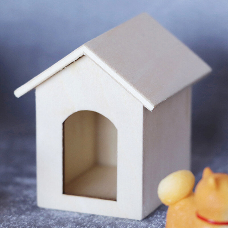 1Pc 1:12 Dollhouse Miniature Pet Dog Cat House Model Simulation Furniture Accessories For Doll House Decor Kids Toys Gift