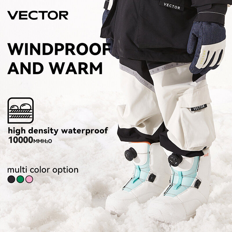 VECTOR-Pantalon de ski imperméable pour enfants, coupe-vent, chaud, extérieur, snowboard, neige, fjWinter, haute qualité