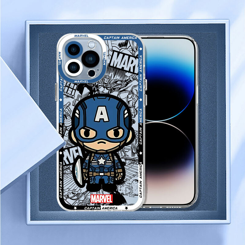 Marvel Spider Man etui na telefon Apple iPhone 13 Pro Max 7 6s SE X XS 15 Plus 8 12 Mini XR 14 Pro 11 silikonowe etui przezroczyste