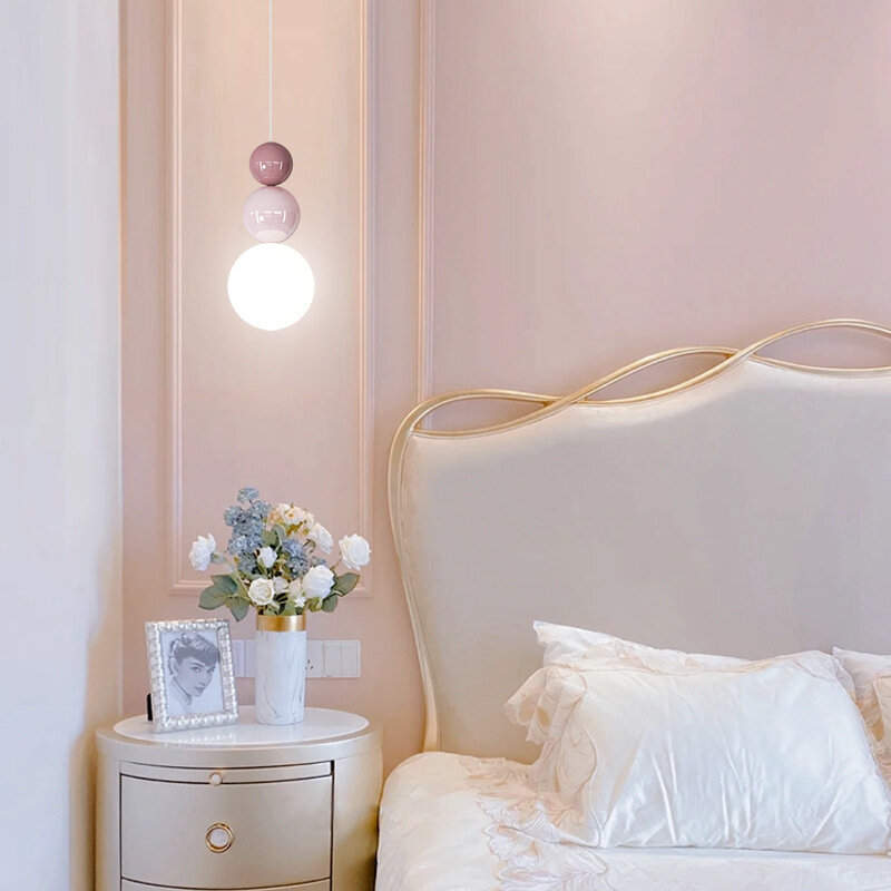 Creative LED Pendant Light Macaroon Hanging Lamps For Bedroom Bedside Living Room Modern Home Interior Decor Ceiling Luminaire