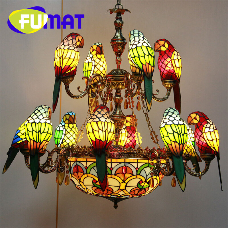 Мульти-головная люстра FUMAT Tiffany's в европейском стиле, креативный теплый декор для отеля, виллы, ресторана, кабинета