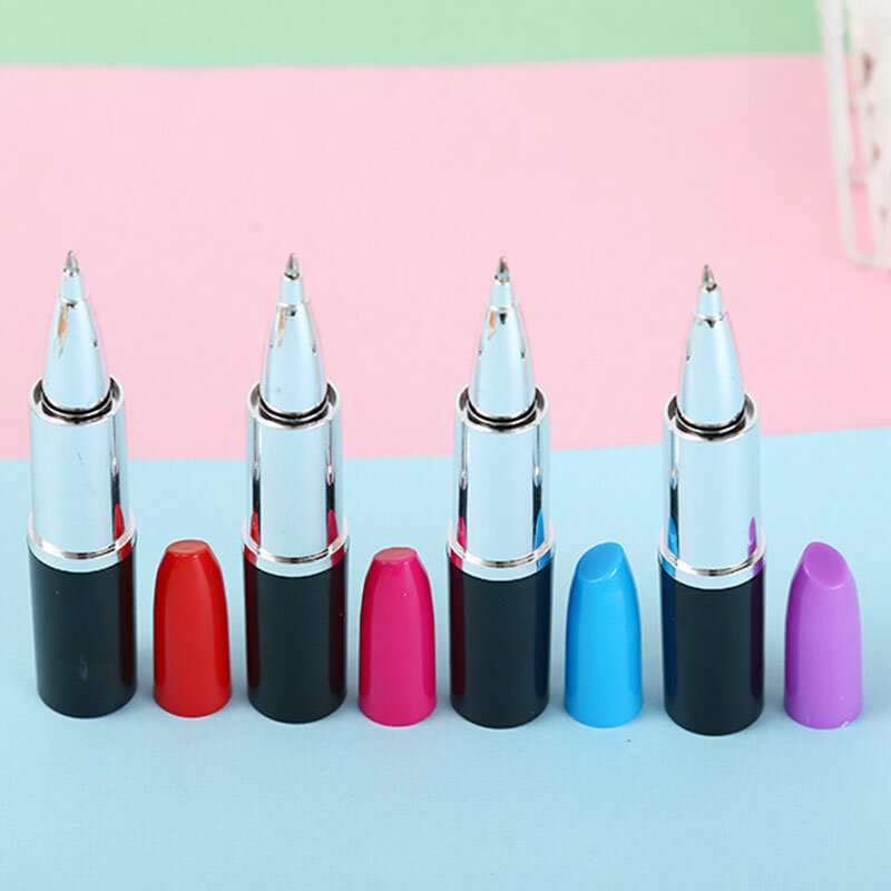 Długopisy długopisowe 1 szt. Kolorowa szminka uroczy długopis nowość materiały biurowe studentów prezent dla dzieci