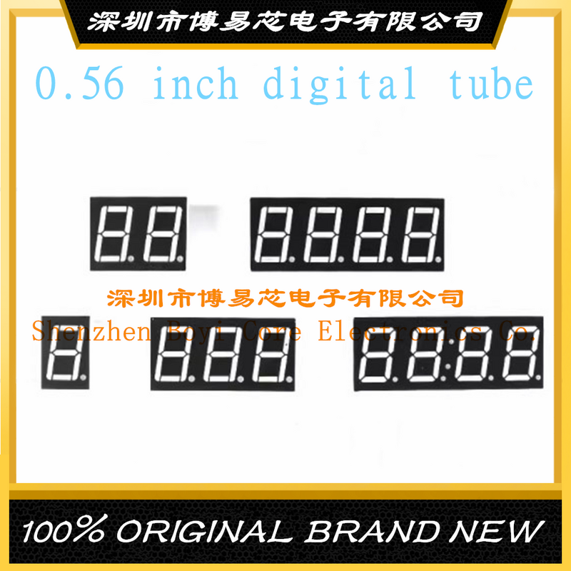 Tubo digital de 0,56 pulgadas, 1/2/3/4 dígitos, cátodo común/ánodo común, resaltado rojo, tubo de pantalla digital, reloj