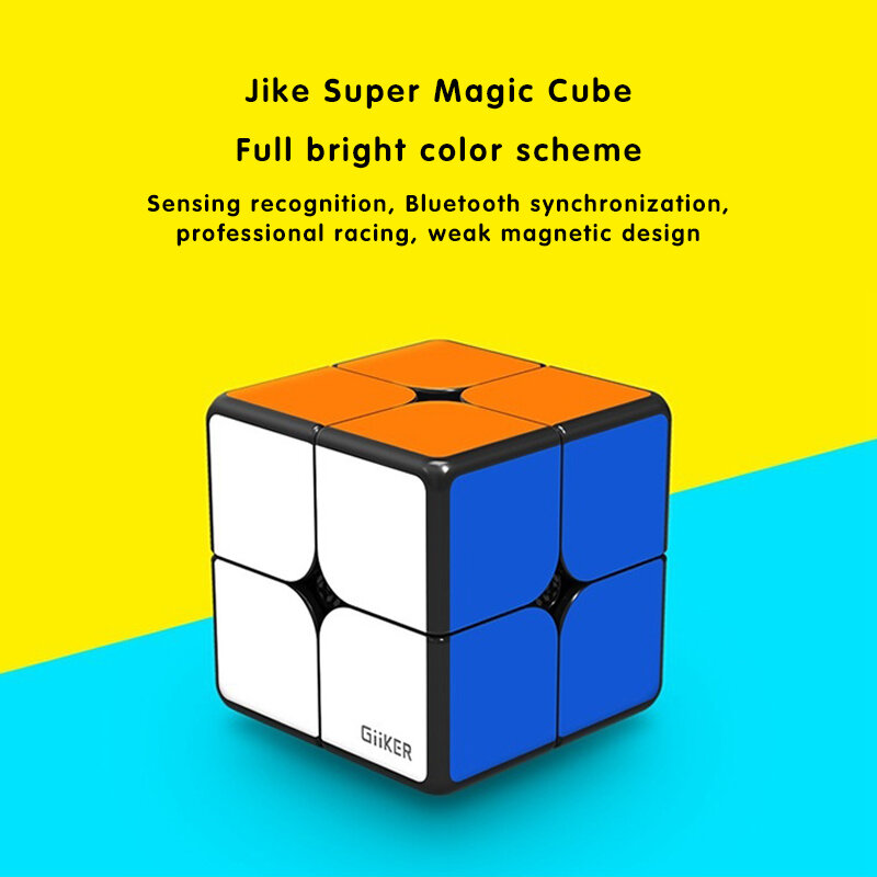 Giiker 지능형 속도 큐브 퍼즐 장난감, 마그네틱 매직 큐브 i2 스마트 업그레이드, 슈퍼 2x2 AI 블루투스 연결 앱