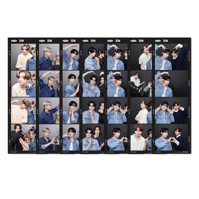 Kpop Hot Idol Funny 4 Grid High Quality Double Sided Bookmark Decoration Collection Postcard JUNGWON HEESEUNG SUNGHOON