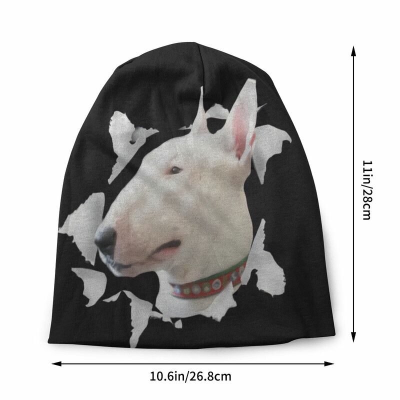 Bull Terrier Gorros finos para homens e mulheres, Windproof Ski Cap, Skullies Bonnet Hat, Dog Face