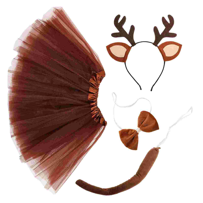 Orelhas animais Cosplay Roupas Set, Roupas Halloween, Desempenho De Palco, Festival Headband