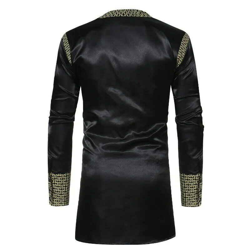 Conjunto de terno africano de duas peças masculino, top e calças bronzeadores, kaftan marroquino, Dubai, Arábia Saudita