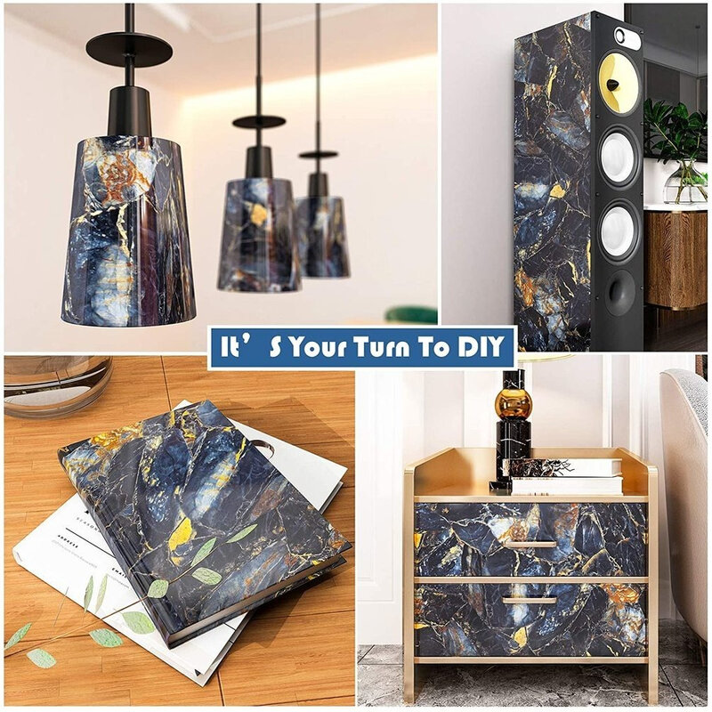 PVC Self-adhesive Kitchen Waterproof And Oil Proof Marble Decal Cabinet Stove Top Desktop Refurbished Wallpaper