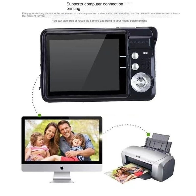 2.7-inch LCD Screen Student Camera 8x Zoom Toy Camera Usb2.0 Interface Sports Entertainment Maximum Storage 32G
