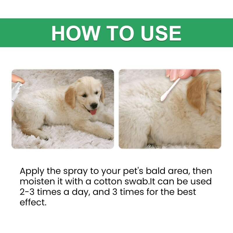 Semprotan Suplemen Perawatan Rambut Rontok Anjing untuk Anjing Bahan Aman Tidak Beracun Digunakan Tubuh Meningkatkan